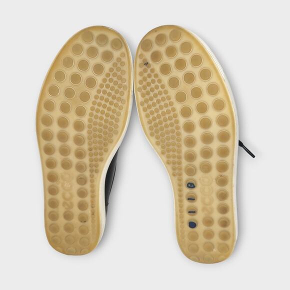 Womens ECCO Black Soft Leather Sneakers Size 7 - 7.5 - Picture 12 of 12